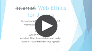 Web ethics for judges